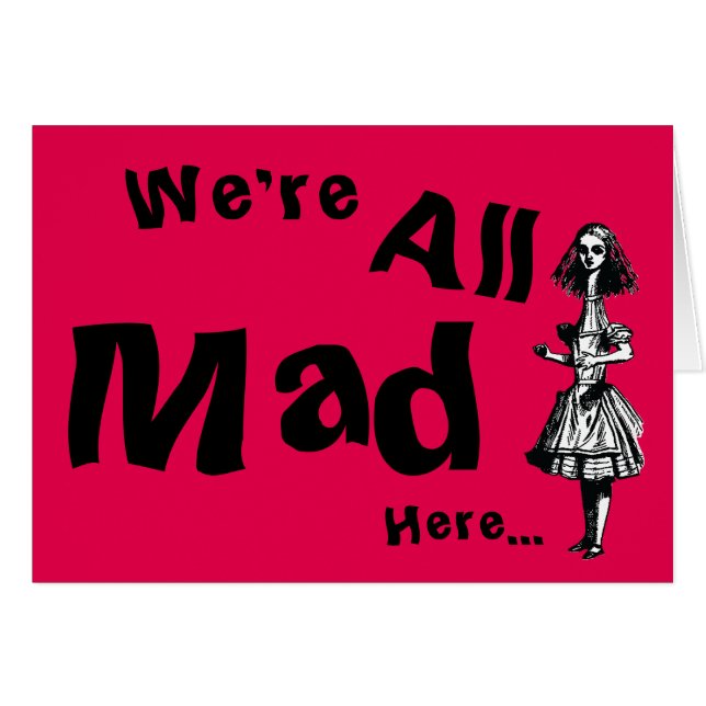 Cartão Alice Stretch no País das Maravilhas (Frente Horizontal)