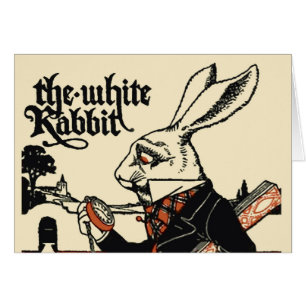 Cartão Alice White Rabbit Classic Wonderland