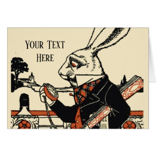 Cartão Alice White Rabbit Classic Wonderland