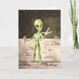 Cartão Alien Birthday card