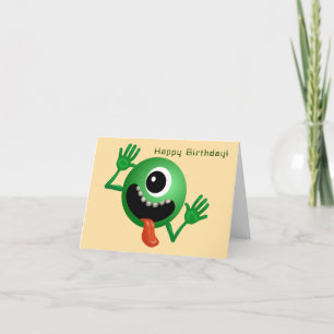 Cartão Alienígena chegando ao aniversário