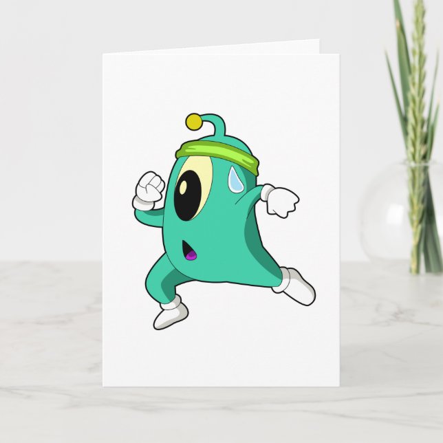 Cartão Alienígena como corredor (Frente)