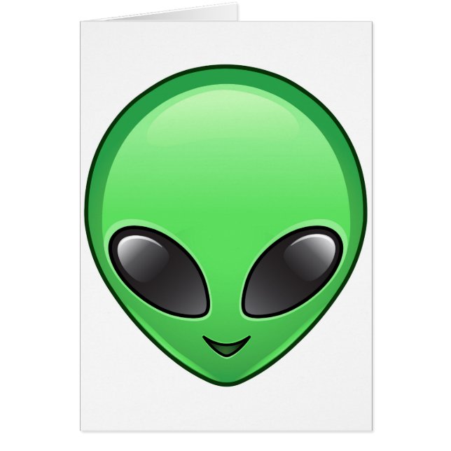 Cartão alienígena emoji (Frente)