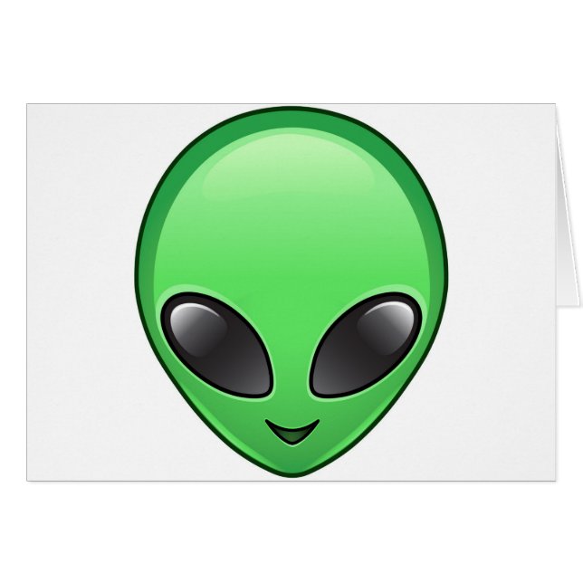 Cartão alienígena emoji (Frente Horizontal)