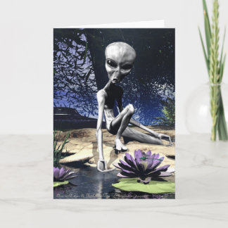 Cartão Alienígena na natureza