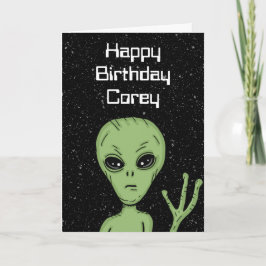 Cartão Alienígena Personalizada, Fora deste Aniversário M