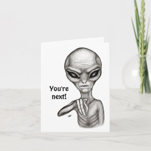 Cartão Alienígena ruim, você é a próxima!