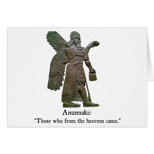 Cartão Aliens antigos de Anunnaki (Frente Horizontal)