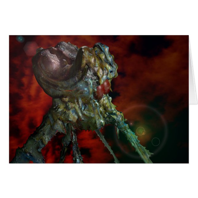 Cartão aliens, they are here (Frente Horizontal)