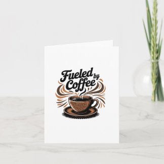Cartão Alimentado Por Café - Vinheta De Motif Lover De Ca