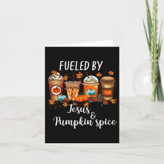 Cartão Alimentado Por Pumpkin Spice E Jesus Café Fal