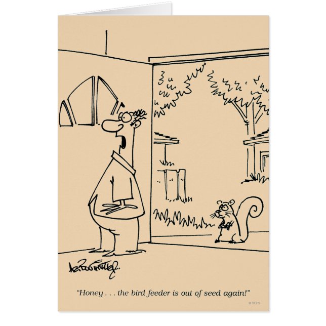 Cartão Alimentador vazio do pássaro (Frente)