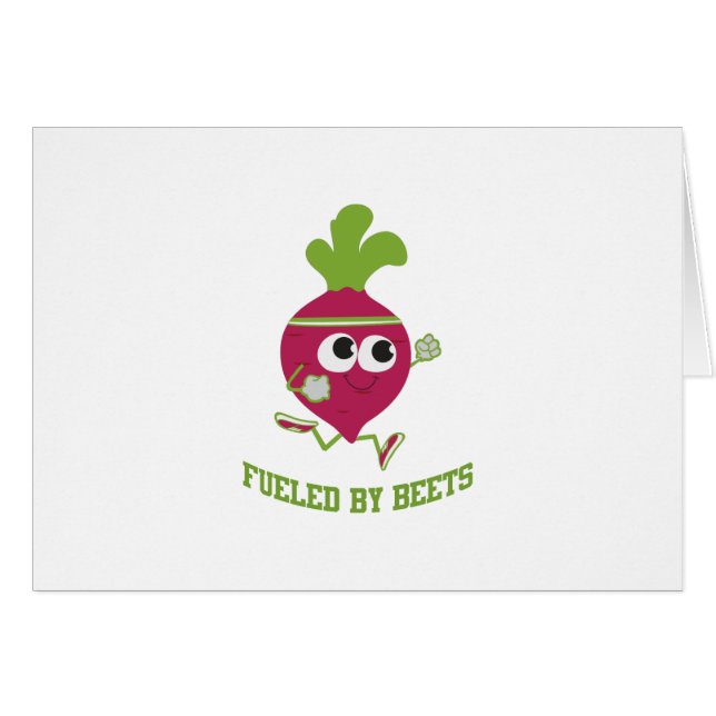 Cartão Alimentados Por Beterraba (Frente horizontal)