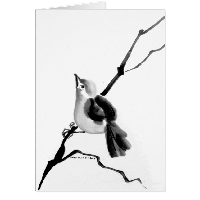 Cartão Alimente-me… Alimente-me, pássaro do principiante (Frente)