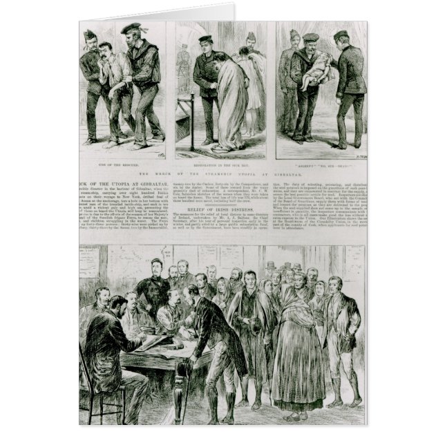 Cartão Alivio da aflição irlandesa (Frente)