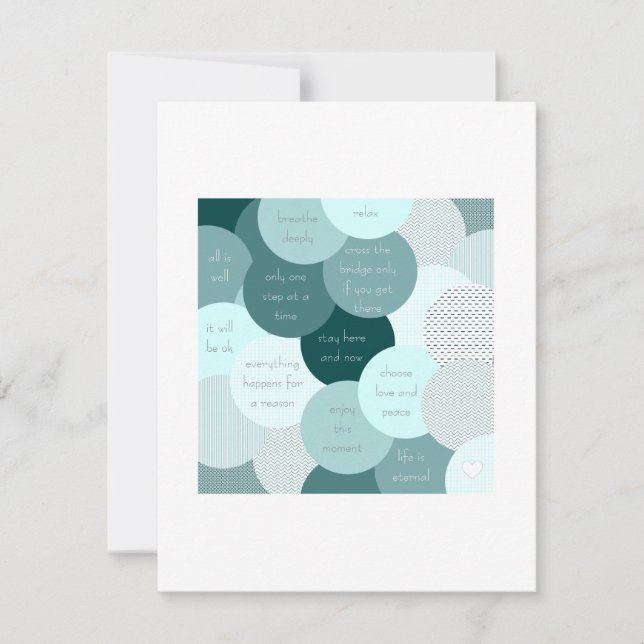 Cartão "alivio de stress" (Frente)