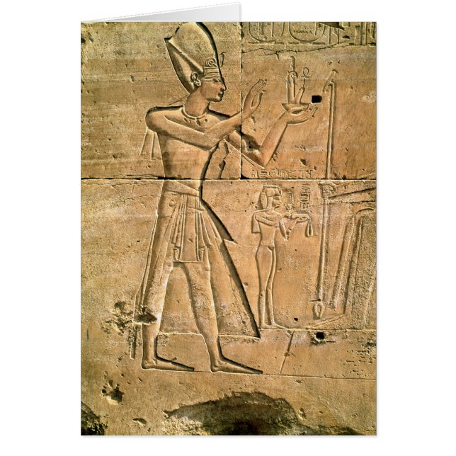 Cartão Alivio descrevendo o fazer de Tuthmosis III (Frente)