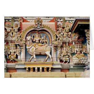Cartão Alivio que descreve a equitação de Shiva e de