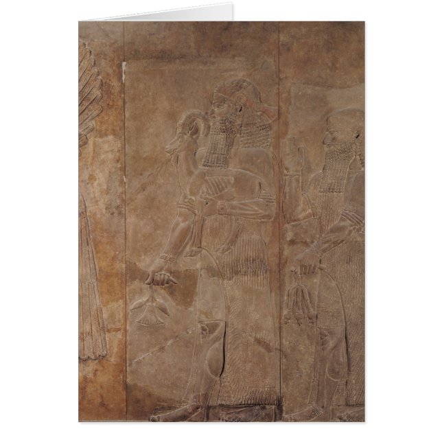 Cartão Alivio que representa o Sargão II (Frente)