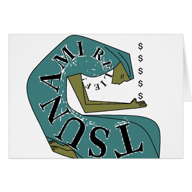 Cartão Alivio TSUNAMI! $ (Frente Horizontal)