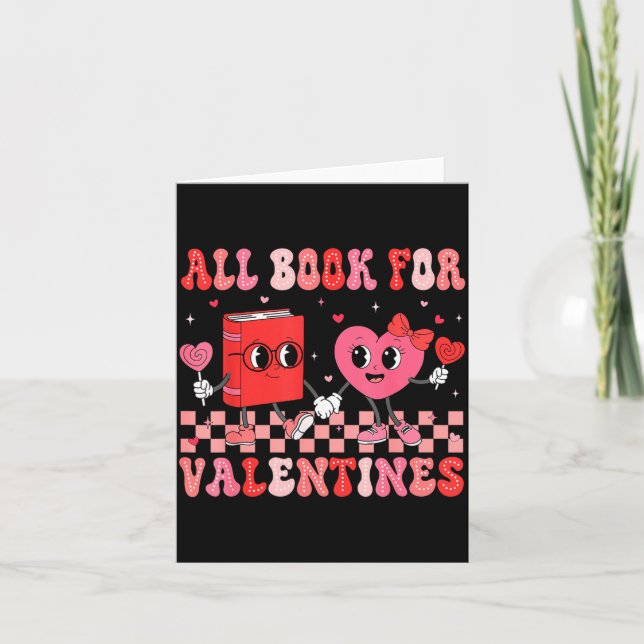 Cartão All Booked For Valentine Book Librarian Teacher Wo (Frente)