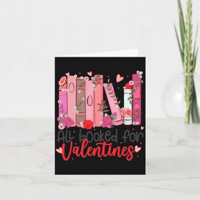 Cartão All Booked For Valentine Teacher Valentines Day Bo (Frente)