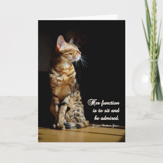 Cartão All Purpose Bengal Cat Greeting Card (Frente)
