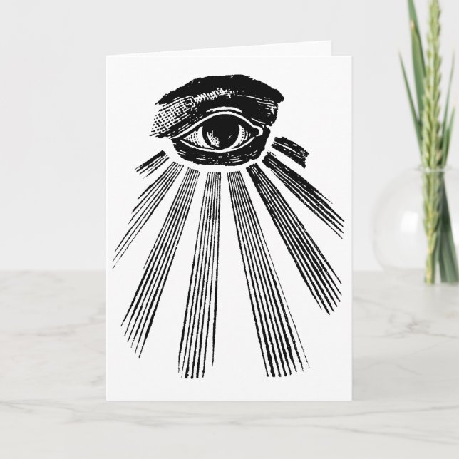 Cartão All Seeing Eye NWO Illuminati New World Order (Frente)