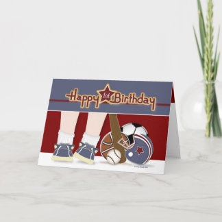 Cartão All Sports Birthday Card Age Template