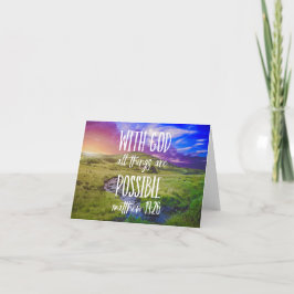 Cartão All Things are Possible Bible Verse Scripture