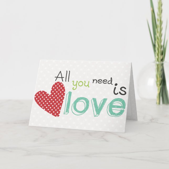 Cartão All you need is Love (Frente)