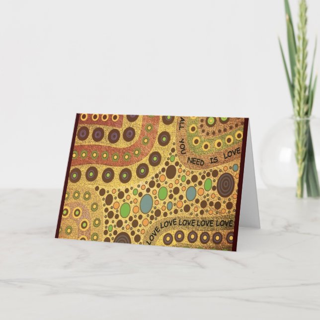 Cartão All You Need Is Love Greeting Card (Frente)