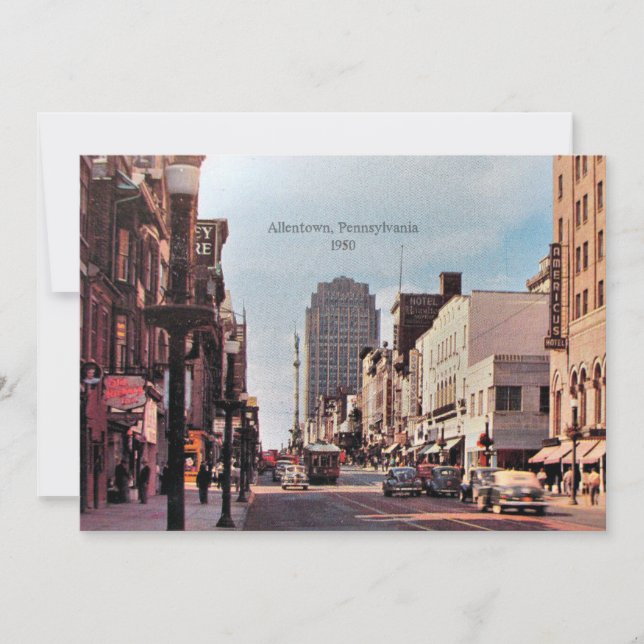 Cartão Allentown, Pensilvânia, 1950 (Frente)