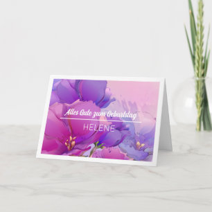 Cartão Alles Gute zum Geburtst Nome Personalizado Cartõe