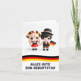 Cartão Alles Gute zum Geburtstag, feliz aniversário na Al