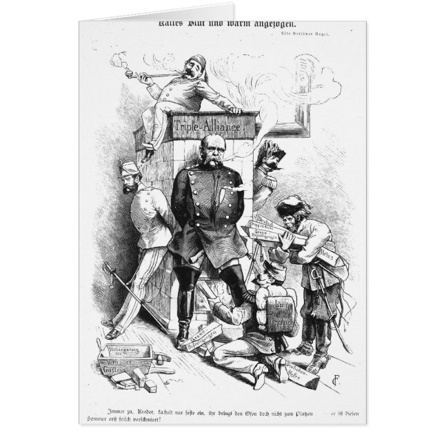 Cartão Alliance triplo, 'de Bismarck (Frente)