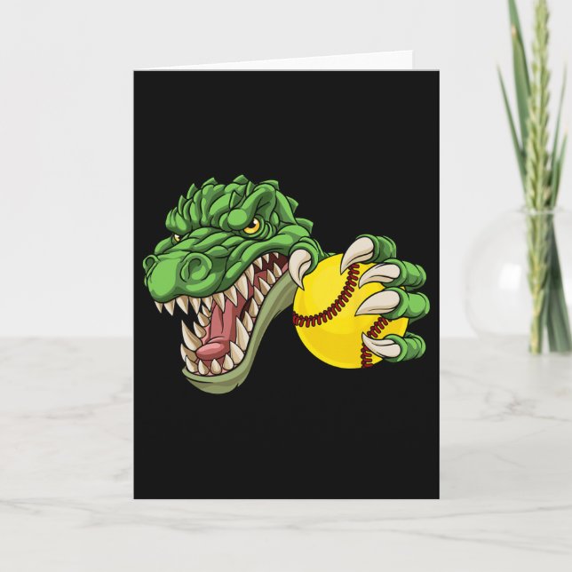 Cartão Alligator Crocodile Dinosaur Softll Character  (Frente)