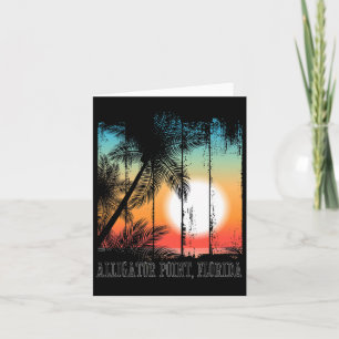 Cartão Alligator Point Florida Beach Palms Férias Surf
