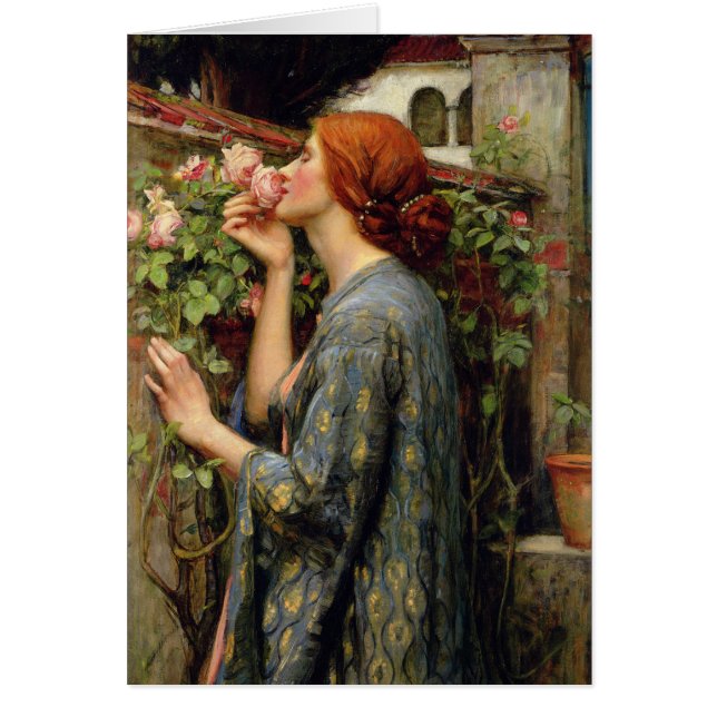 Cartão Alma da Rosa por John William Waterhouse (Frente)