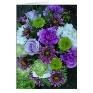 Cartão Alma Floresce Buquê Roxo