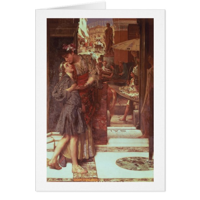 Cartão Alma-Tadema | a partida, 1880 (Frente)