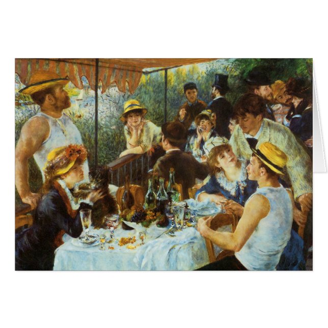 Cartão Almoço dos Barqueiros por Pierre Renoir (Frente Horizontal)
