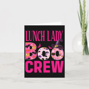 Cartão Almoço Lady Boo Crew Pumpkin Brevemente Cancer Hal