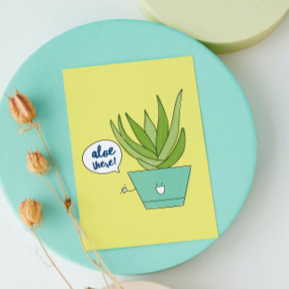 Cartão Aloe Ali | Plantas Punny