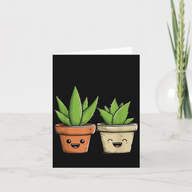 Cartão Aloe There Funny Succulent Plant Lover  (Frente)