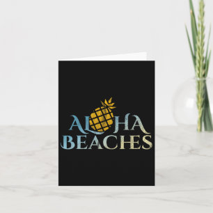 Cartão Aloha Beaches Hawaii Surfing Pineapple Party Sun S