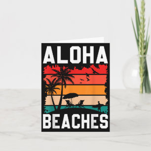 Cartão Aloha Beaches Retro Beach Vacation Summer Cote Wo