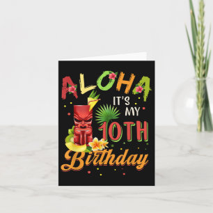Cartão Aloha É O Meu 10º Aniversário Havaiano 10 Anos