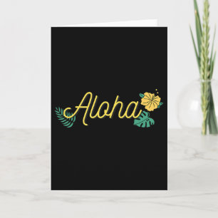 Cartão Aloha Havaí Ilha Havaiana Hibisco Tropical Flor