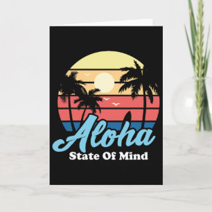 Cartão Aloha Havaí Souvenir de Surfista de Praia Havaiano